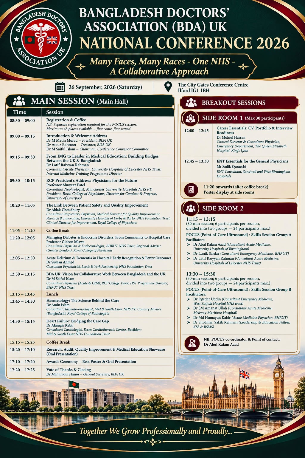 Programme Schedule BDA UK 2026